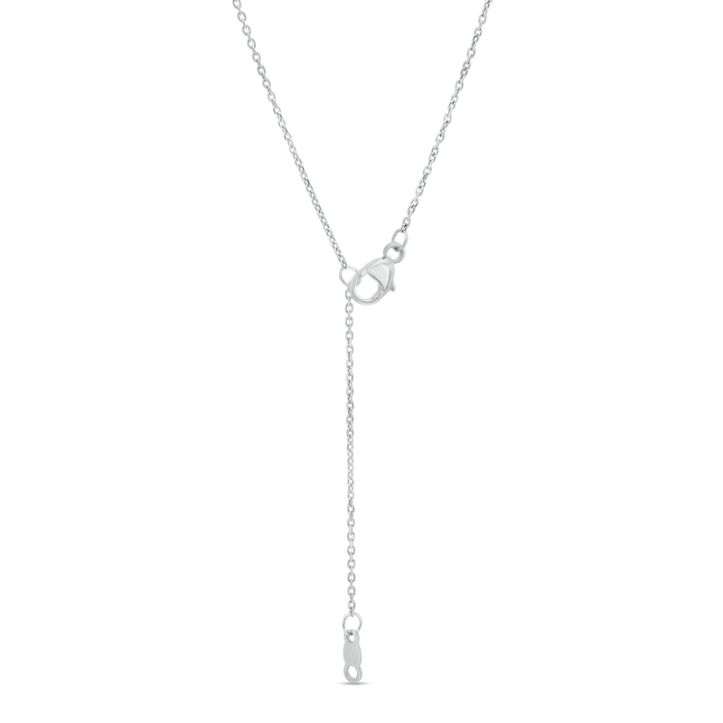 Main Image 3 of You Me Us 1 CT. T.W. Diamond Interlocking Circles Necklace in 10K White Gold – 19"