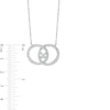 Thumbnail Image 4 of You Me Us 1 CT. T.W. Diamond Interlocking Circles Necklace in 10K White Gold – 19"
