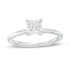 Thumbnail Image 0 of 1 CT. Certified Princess-Cut Lab-Created Diamond Solitaire Engagement Ring in 14K White Gold (I/SI2)
