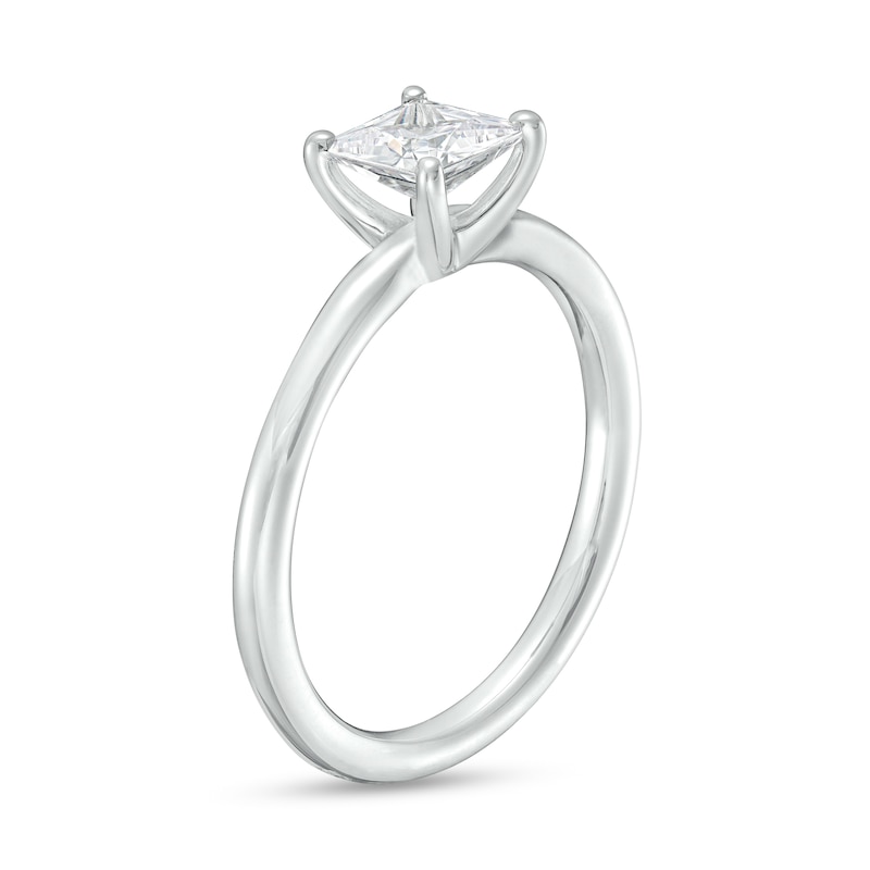 1 CT. Certified Princess-Cut Lab-Created Diamond Solitaire Engagement Ring in 14K White Gold (I/SI2)