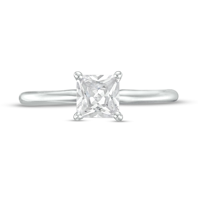 1 CT. Certified Princess-Cut Lab-Created Diamond Solitaire Engagement Ring in 14K White Gold (I/SI2)