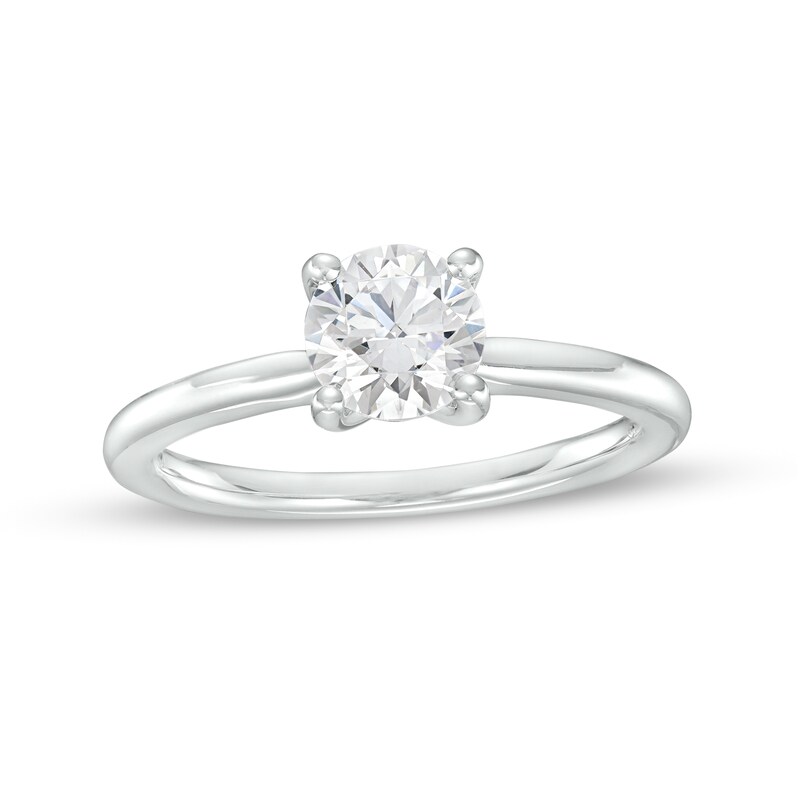 Main Image 1 of 1 CT. Certified Lab-Grown Diamond Solitaire Engagement Ring in 14K White Gold (I/SI2)