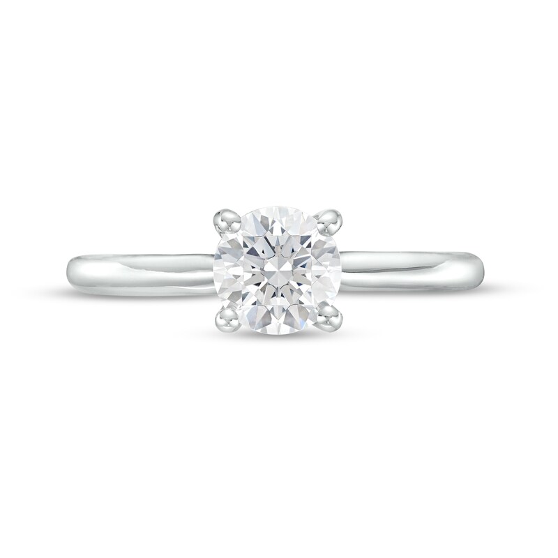 Main Image 3 of 1 CT. Certified Lab-Grown Diamond Solitaire Engagement Ring in 14K White Gold (I/SI2)