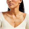 Thumbnail Image 2 of 8.0mm White Lab-Created Sapphire Pendant and Drop Earrings Set in Sterling Silver