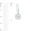 Thumbnail Image 3 of 8.0mm White Lab-Created Sapphire Pendant and Drop Earrings Set in Sterling Silver