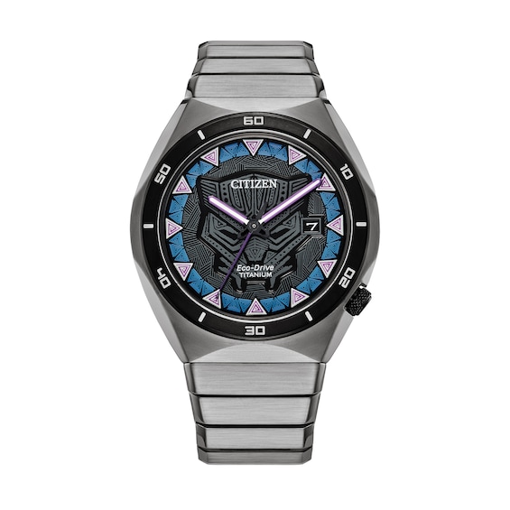 Men's Citizen Â©Marvel Black Panther Super Titaniumâ¢ Watch (Model: AW1668-50W)