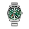 Men's Citizen Eco-DriveÂ® Mickey Mouse & Friends Tee Time Watch With Green Dial (Model: AW1595-78W)