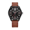 Men's Citizen Eco-DriveÂ® Star Warsâ¢ Chewbaccaâ¢ Brown Leather Strap Watch With Black Dial (Model: AW5008-06W)