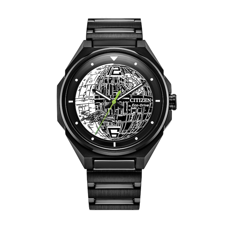 Main Image 1 of Men's Citizen Eco-Drive® Star Wars™ Death Star 2 Black IP Watch (Model: BJ6539-50W)