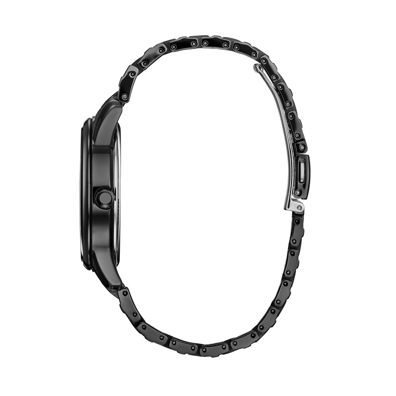 Ladies' Citizen Eco-Drive® Villains Evil Queen Black Strap Watch and Box Set (Model: FE6107-68W)