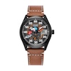 Thumbnail Image 1 of Men's Citizen Eco-Drive® Mickey Mouse & Friends Baseball Brown Leather Strap Watch (Model: BV1089-05W)