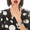 Thumbnail Image 2 of Citizen Eco-Drive® Mickey Mouse & Friends Shadow Black Leather Strap Watch with White Dial (Model: BV1130-03W)