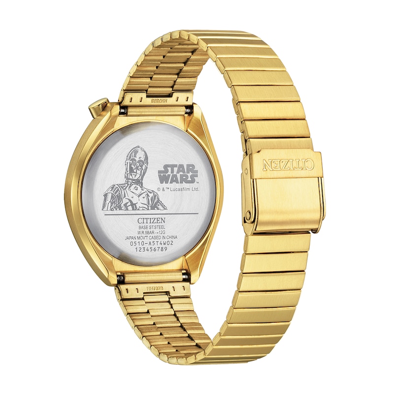 Main Image 3 of Men's Citizen Eco-Drive® Star Wars™ Tsuno C-3PO™ Gold-Tone Chronograph Watch (Model: AN3662-51W)