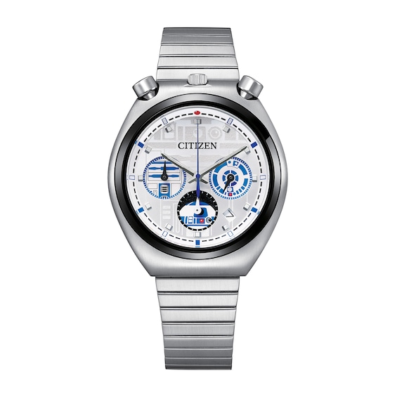 Men's Citizen Star Wars™ Tsuno R2-D2™ Watch with Silver-Tone Dial (Model: AN3666-51A)