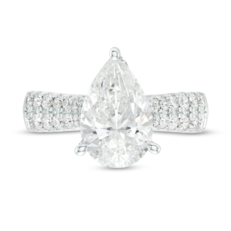 Main Image 4 of Vera Wang Love Collection 3-3/4 CT. T.W. Lab-Grown Diamond Double Row Engagement Ring in 14K White Gold (F/VS2)