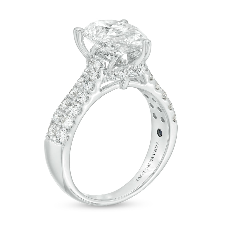 Main Image 5 of Vera Wang Love Collection 3-3/4 CT. T.W. Lab-Grown Diamond Double Row Engagement Ring in 14K White Gold (F/VS2)