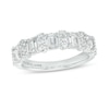 Thumbnail Image 1 of Vera Wang Love Collection 1-1/2 CT. T.W. Certified Lab-Grown Diamond Alternating Anniversary Band in 14K White Gold (F/VS2)