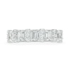 Thumbnail Image 4 of Vera Wang Love Collection 1-1/2 CT. T.W. Certified Lab-Grown Diamond Alternating Anniversary Band in 14K White Gold (F/VS2)