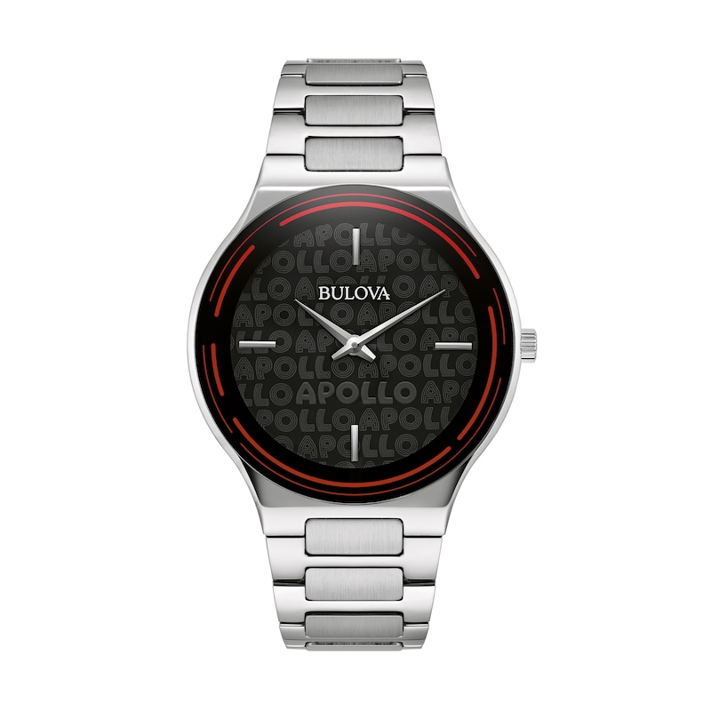 Main Image 1 of Men's Bulova Apollo Watch with Black Dial (Model: 96A296)