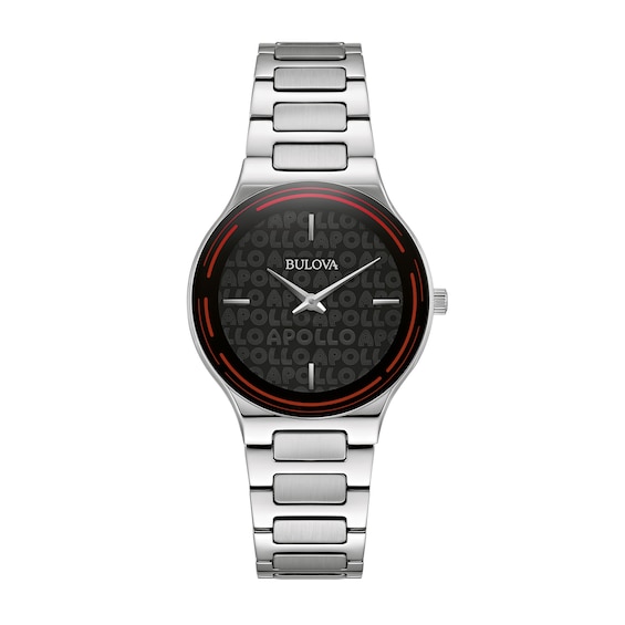 Ladies' Bulova Apollo Watch with Black Dial (Model: 96L309)