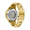 Thumbnail Image 3 of Men's Bulova Marine Star Gold-Tone Automatic Watch with Black Skeleton Dial (Model: 97A174)