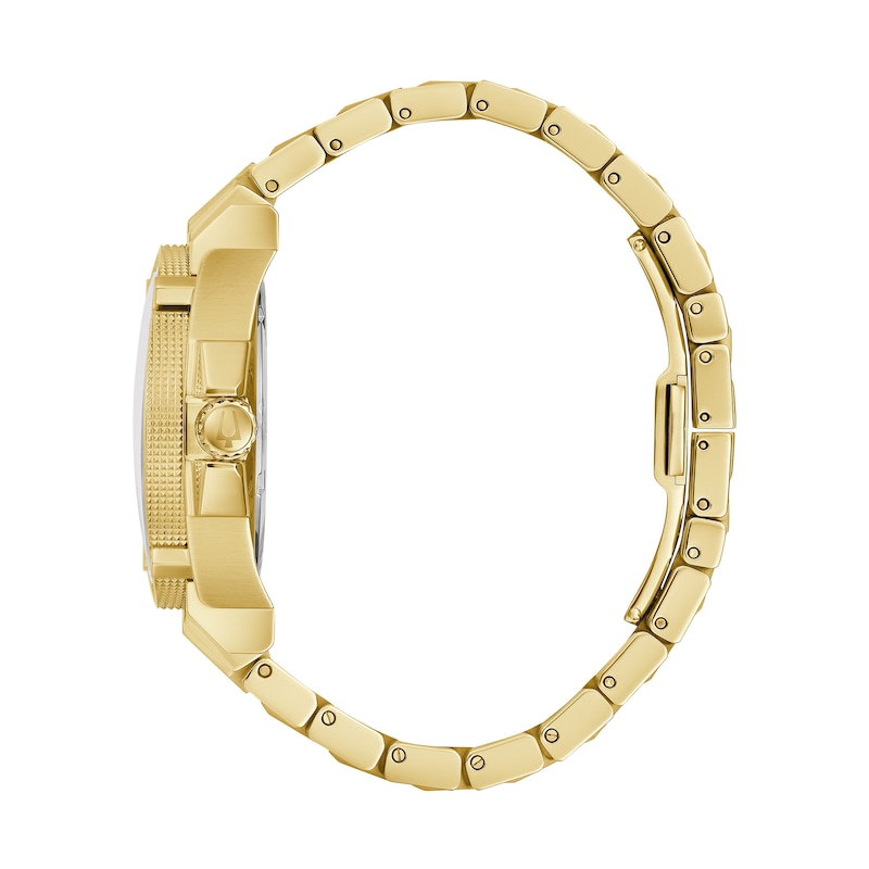 Main Image 2 of Men's Bulova Precisionist Champlain 3/4 CT. T.W Diamond Gold-Tone Watch with Silver-Tone Dial (Model: 98J120)
