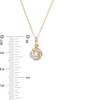 Thumbnail Image 2 of Child's Cubic Zirconia Love Knot Pendant in 14K Gold – 15"