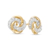 Thumbnail Image 1 of Child's Cubic Zirconia Love Knot Stud Earrings in 14K Gold