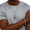 Thumbnail Image 2 of Diamond Accent Industrial Dog Tag and Cross Pendant with Link Bracelet Set in Stainless Steel and Black Ion-Plate