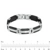 Thumbnail Image 6 of Diamond Accent Industrial Dog Tag and Cross Pendant with Link Bracelet Set in Stainless Steel and Black Ion-Plate
