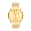 Thumbnail Image 1 of Men's Movado Bold® Thin Crystal Accent Gold-Tone IP Mesh Watch with Gold-Tone Dial (Model: 3600903)