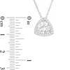 Thumbnail Image 4 of White Lab-Created Sapphire Trillion Frame Pendant, Ring and Stud Earrings Set in Sterling Silver - Size 7