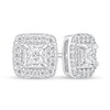 Thumbnail Image 0 of 3/4 CT. T.W. Princess-Cut Diamond Frame Stud Earrings in 10K White Gold