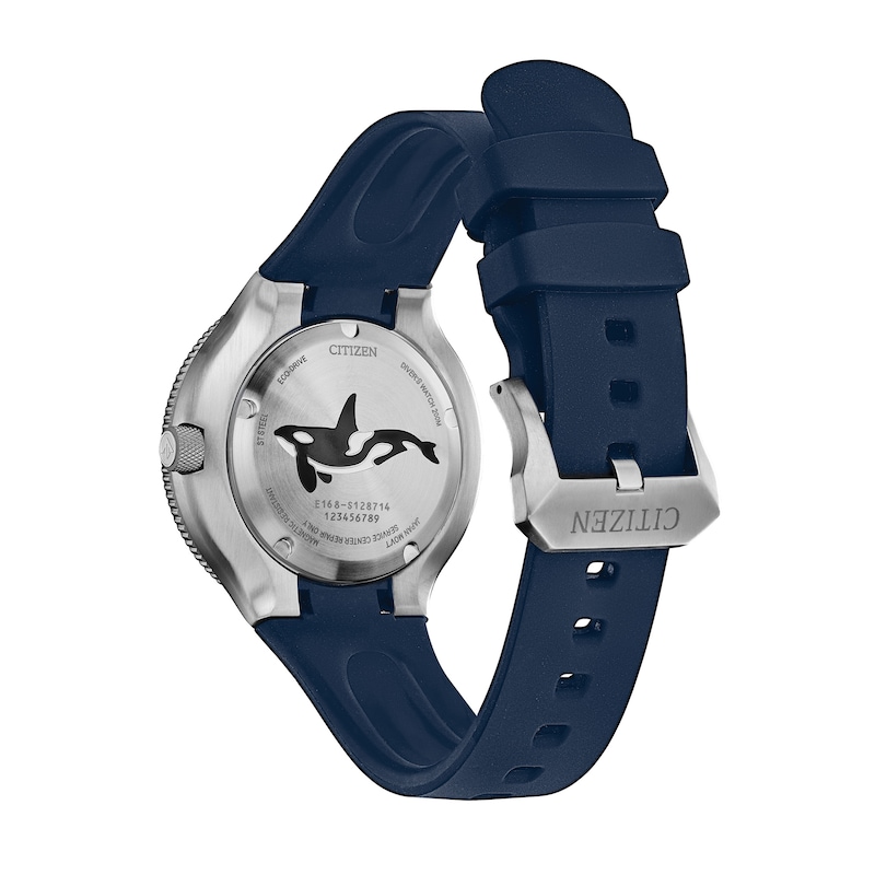 Main Image 2 of Men's Citizen Eco-Drive® Promaster Diver Blue Rubber Strap Watch with Blue Dial (Model: BN0231-01L)
