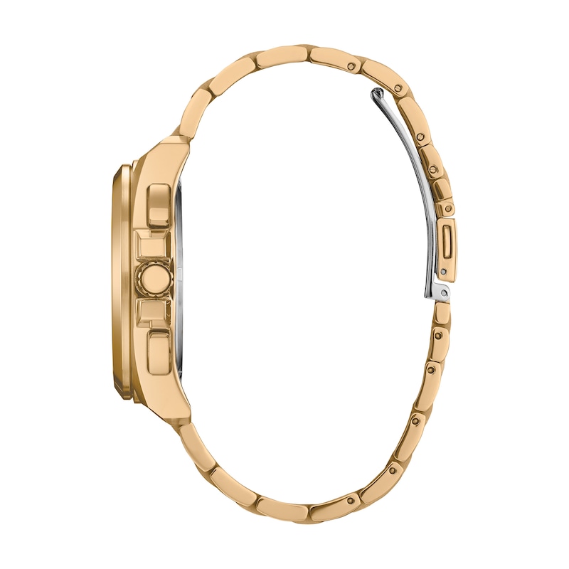 Main Image 3 of Men's Citizen Eco-Drive® Classic Gold-Tone Chronograph Watch with Black Dial (Model: CA4512-50E)