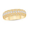 1/2 CT. T.W. Diamond Art Deco Triple Row Anniversary Band In 14K Gold