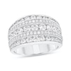 Thumbnail Image 1 of 2 CT. T.W. Diamond Multi-Row Dome Anniversary Band in 10K White Gold