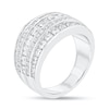 Thumbnail Image 2 of 2 CT. T.W. Diamond Multi-Row Dome Anniversary Band in 10K White Gold