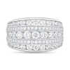 Thumbnail Image 3 of 2 CT. T.W. Diamond Multi-Row Dome Anniversary Band in 10K White Gold