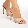 Thumbnail Image 2 of 5.5-6.0mm Freshwater Cultured Pearl Station Sliding Anklet in Sterling Silver with 18K Gold Plate-10"