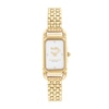 Thumbnail Image 1 of Ladies' Coach Cadie Gold-Tone Watch with Rectangular White Dial (Model: 14504036)