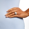 Thumbnail Image 2 of 1 CT. T.W. Princess-Shaped Multi-Diamond Triple Frame Vintage-Style Engagement Ring in 10K White Gold (J/I3)