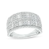 Thumbnail Image 1 of 1 CT. T.W. Baguette and Round Diamond Multi-Row Anniversary Band in 10K White Gold