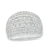 Thumbnail Image 0 of 2 CT. T.W. Diamond Multi-Row Dome Anniversary Band in 10K White Gold