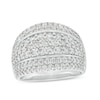 Thumbnail Image 1 of 2 CT. T.W. Diamond Multi-Row Dome Anniversary Band in 10K White Gold