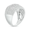 Thumbnail Image 2 of 2 CT. T.W. Diamond Multi-Row Dome Anniversary Band in 10K White Gold