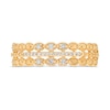Thumbnail Image 4 of 1/15 CT. T.W. Diamond Scallop Edge Triple Row Stackable Vintage-Style Anniversary Band in 10K Gold