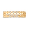 Thumbnail Image 3 of 1/15 CT. T.W. Diamond Scallop Edge Triple Row Stackable Vintage-Style Anniversary Band in 10K Gold