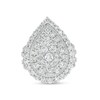 Thumbnail Image 1 of 4 CT. T.W. Pear-Shaped Multi-Diamond Double Frame Vintage-Style Engagement Ring in 10K White Gold (J/I3)
