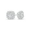 Thumbnail Image 1 of 1-1/2 CT. T.W. Diamond Cushion-Shaped Frame Stud Earrings in 10K White Gold